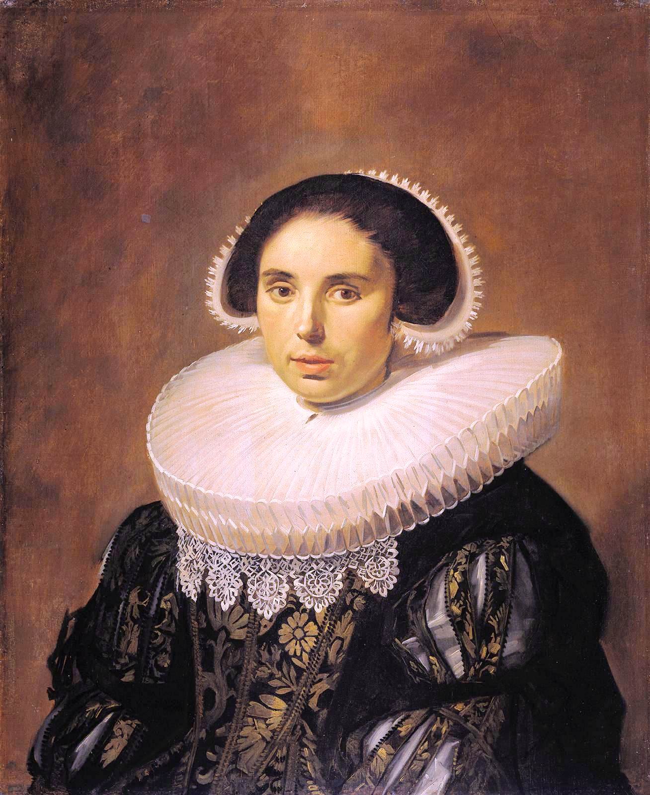 Portrait - Painting - Flemish woman with big collar
