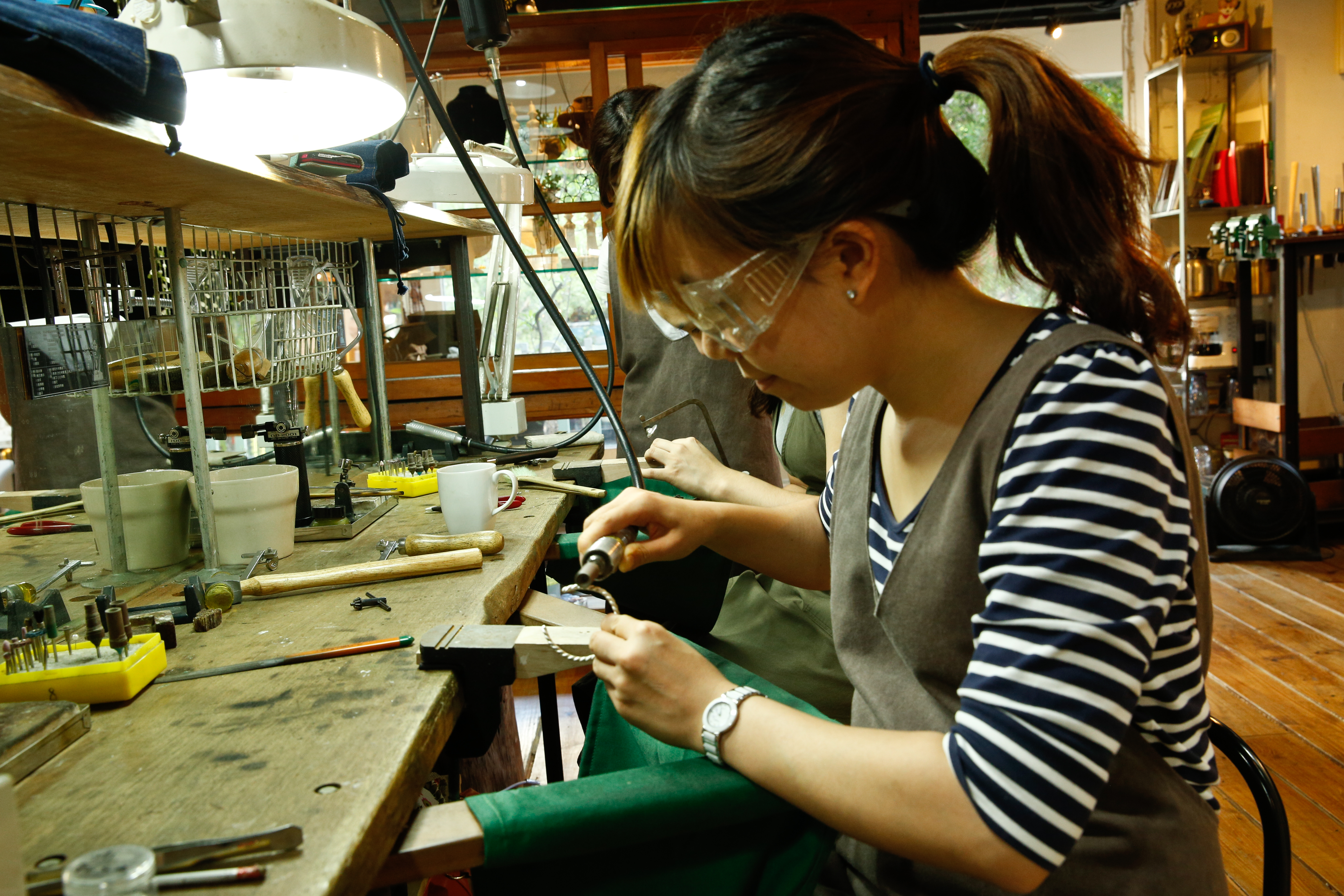 台北一日銀匠玩體驗 好愛自己做的蜜麻花銀手鐲呀!